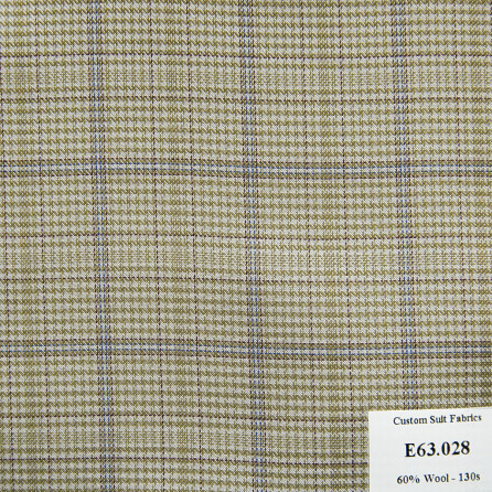 E63.028 Kevinlli V5 - Vải Suit 60% Wool - Vàng Caro